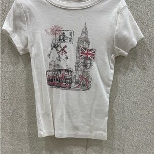 Altar'd State White England Graphic Tee